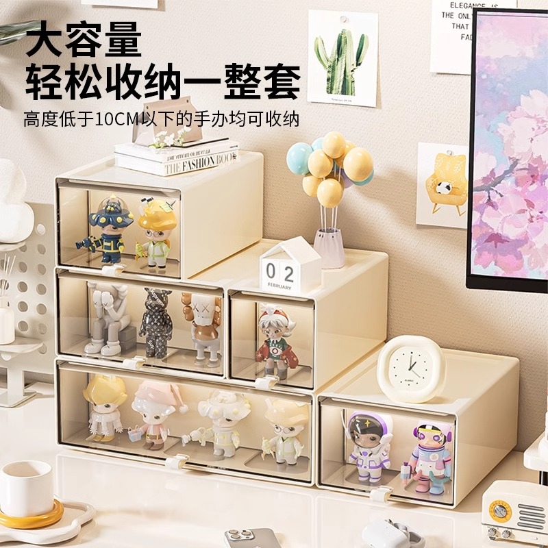 盲盒展示架收纳透明亚克力防尘手办玩具积木展示柜展示盒