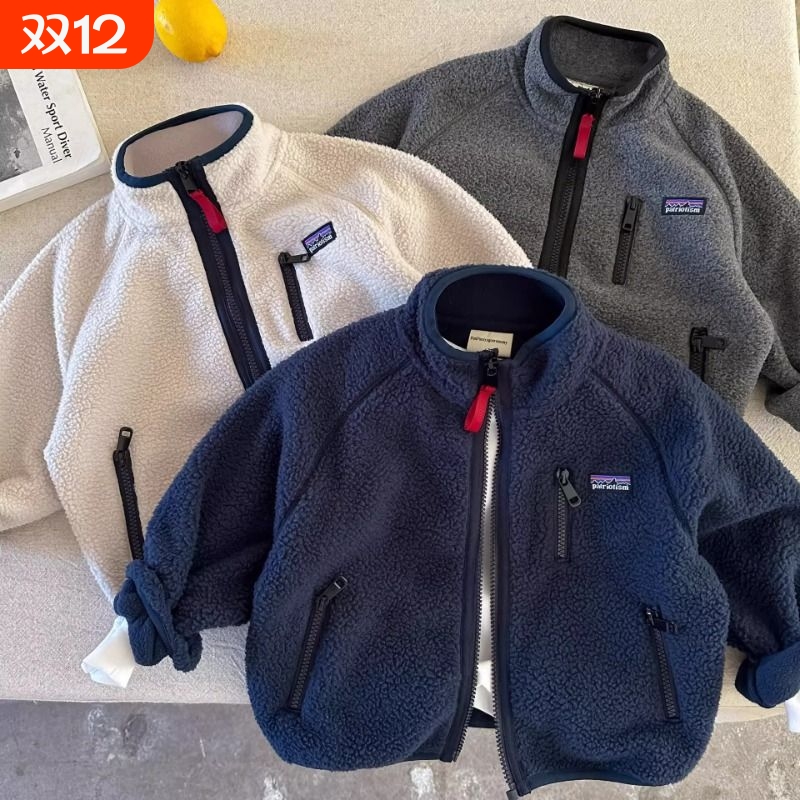 儿童长袖外套2025秋冬男童夹克衫女童冲锋衣开衫冬款童装新品A215