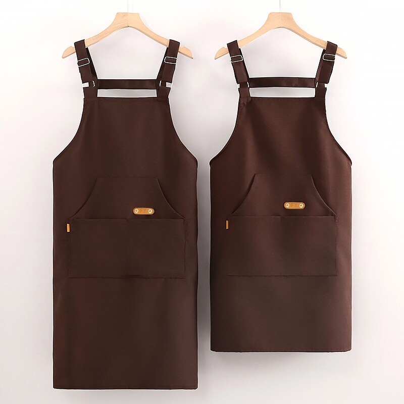 透气背带加大款围裙厨房餐饮专用套袖工作服时尚防污韩版纯色简约