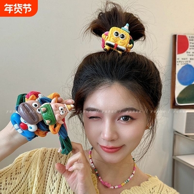集合可爱~加粗网红百搭发圈头绳女2025新款高端夏季扎头发橡皮筋