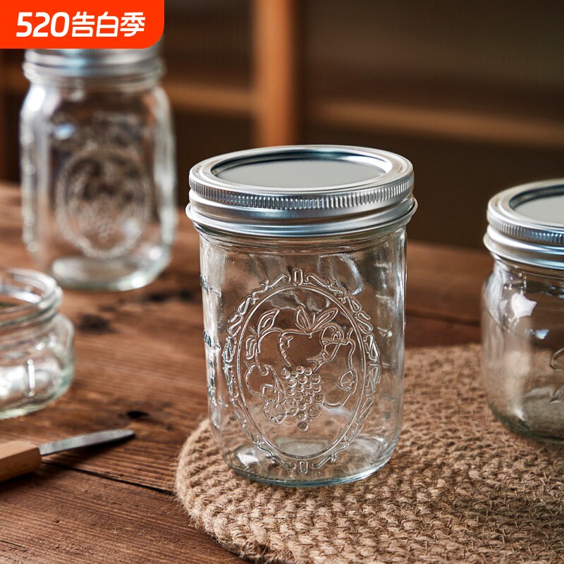 密封罐玻璃果酱燕窝分装瓶食品级真空储物咸菜蜂蜜燕麦酸奶梅森杯