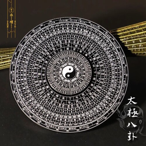 合金太极八卦罗盘手指尖陀螺解压