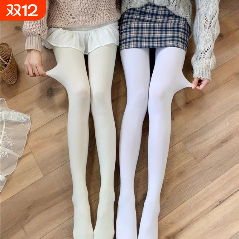 白丝袜女纯欲白色子JK日系lolita可爱性感黑丝ins薄款萝莉连裤袜