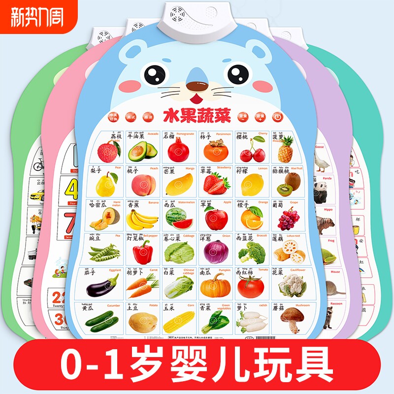 婴儿玩具宝宝益智早教有声挂图0一1一3岁幼儿童7礼物6个月以上1