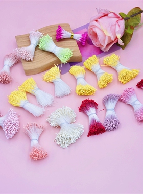 仿真花芯花蕊花心花朵绒花手工DIY材料包发簪步摇发饰品配件白色