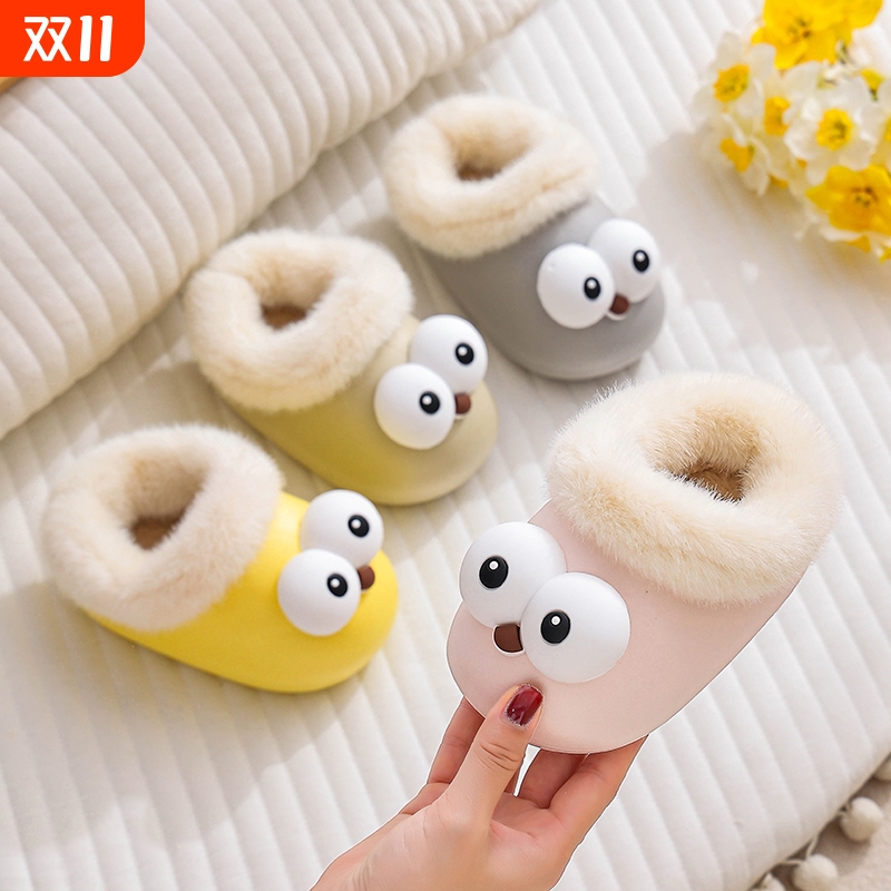 宝宝棉拖鞋2025新款男童女童室内居家防水防滑小孩包跟儿童棉鞋冬