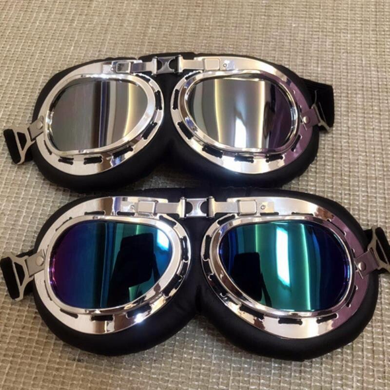 包邮护目防风防沙防晒紫外线骑行户外遮光电动摩托车头盔复古风镜