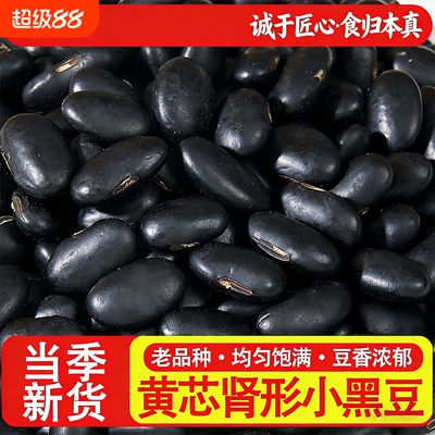 黄心小黑豆农家自种五谷杂粮黄芯豆打豆浆专用豆子肾形老品种新货