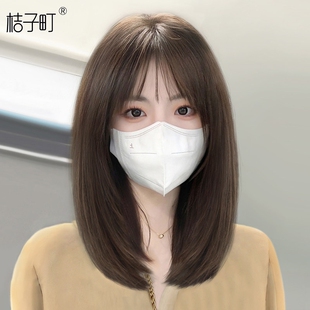 假发女短发长发锁骨发全头套女自然仿真发全真人发网红整顶假发套