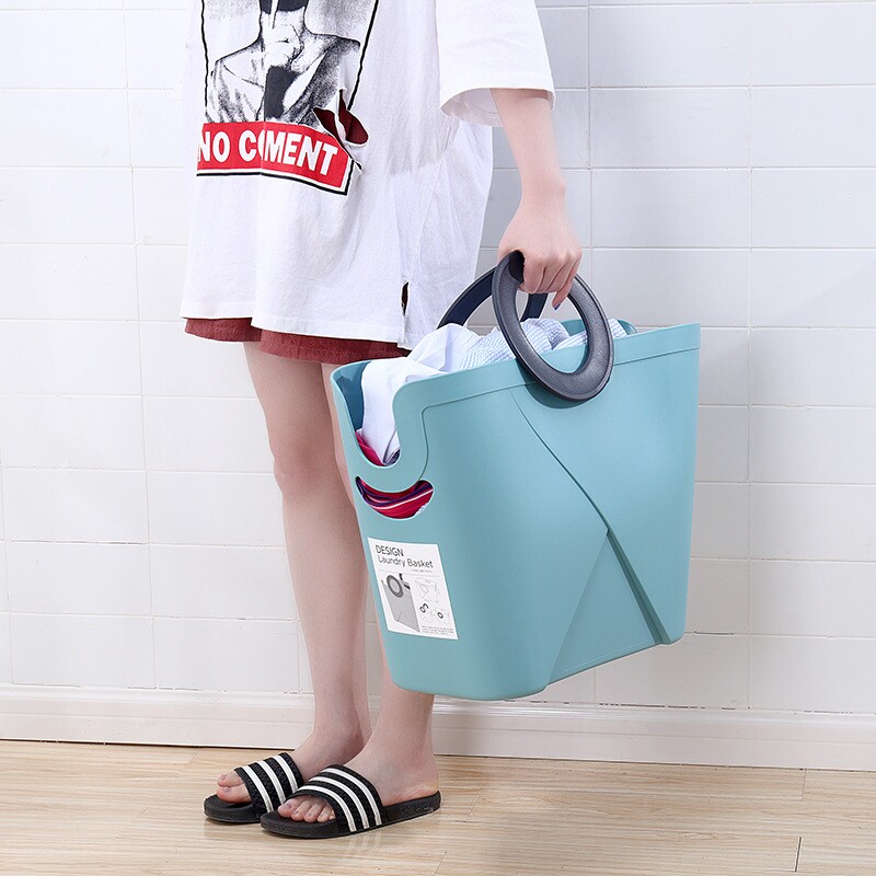 新款手提包脏衣篮洗衣篮女士手提包收纳篮脏衣篓多用途塑料收纳筐
