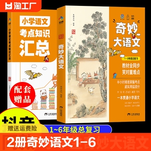 奇妙大语文1 小学语文考点知识汇总 小学生一年级二年级三年级四五六 小学儿童课外阅读教材同步 全2册 6年级总复习