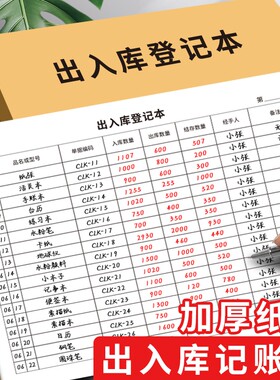 出入库记录本明细账本进货出货本