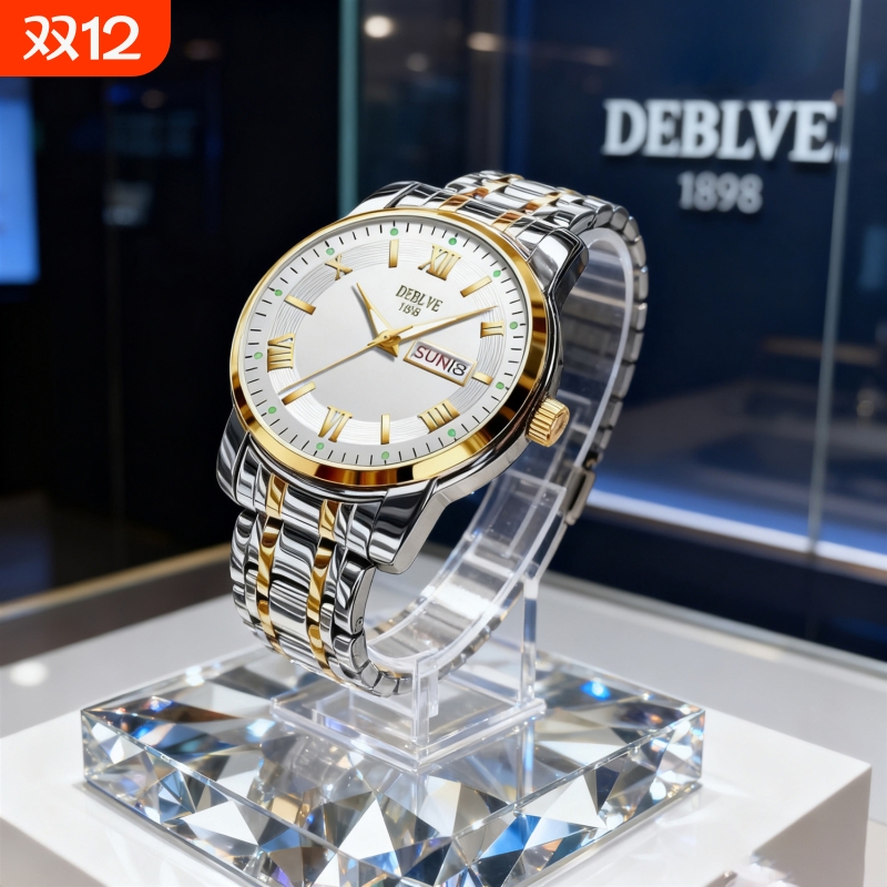 瑞士同款青少年初高中学生手表男款简约潮流全自动机械防水石英表