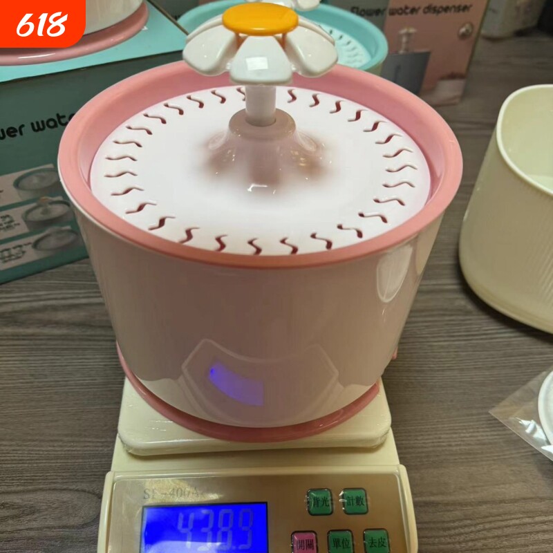 猫咪饮水机宠物喝水器花朵饮水器猫水碗全自动流动循环喝水碗