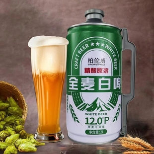 整箱特价 小麦精酿原浆全麦白啤酒黄啤1升2青岛风清爽 清仓12度德式