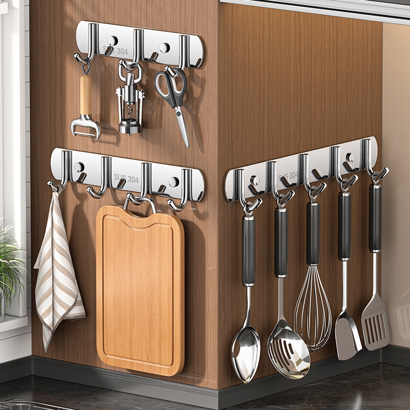 厨房旋转挂钩壁挂式锅铲勺子厨具收纳架挂架置物架转角多功能挂架