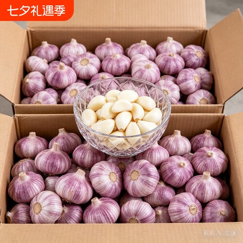 【产地直发】农家干大蒜紫白皮特大蒜王新鲜蒜头便宜批发精选干蒜