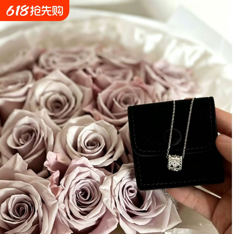 顶版四叶草万花筒项链女18K玫瑰金莫桑钻白金小蛮腰气质精致吊坠