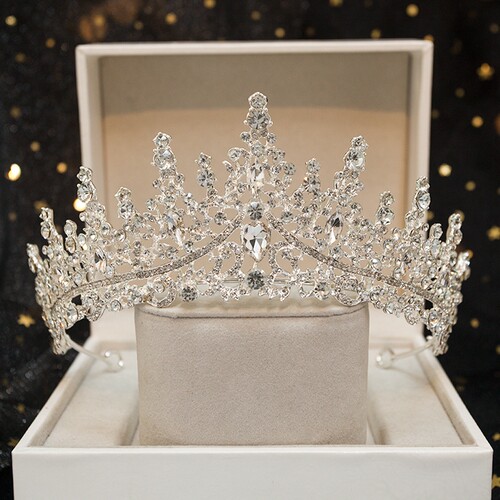 儿童皇冠头饰公主女童水晶王冠主持人发饰高端大气发夹晚礼服发箍