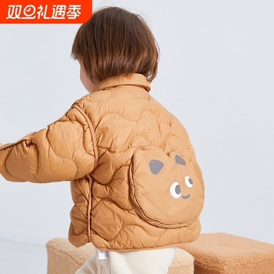 品牌清仓儿童羽绒服宝宝冬装婴儿外套男童女童短款上衣轻薄短防水