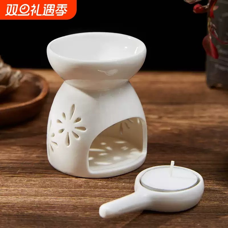 小号陶瓷香薰炉室内蜡烛香薰灯复古家用香熏炉卧室防干烧精油灯