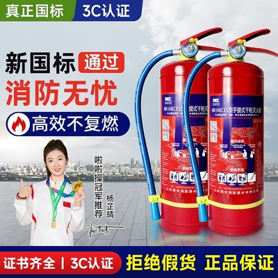 新国标4公斤商铺用干粉灭火器5kg写字楼工厂用消防器材仓库用家用