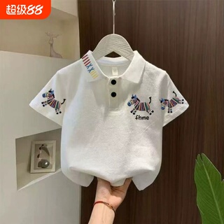 小马polo衫男女童短袖2026夏季新款T恤宝宝中大童韩版纯棉上衣潮