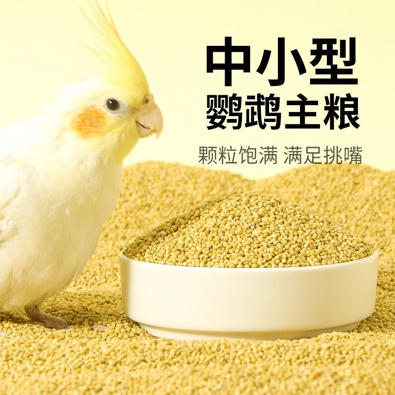 鹦鹉专用新黄谷子带壳小米玄凤鸟粮饲料粮食芦丁鸡珍珠文鸟食小型