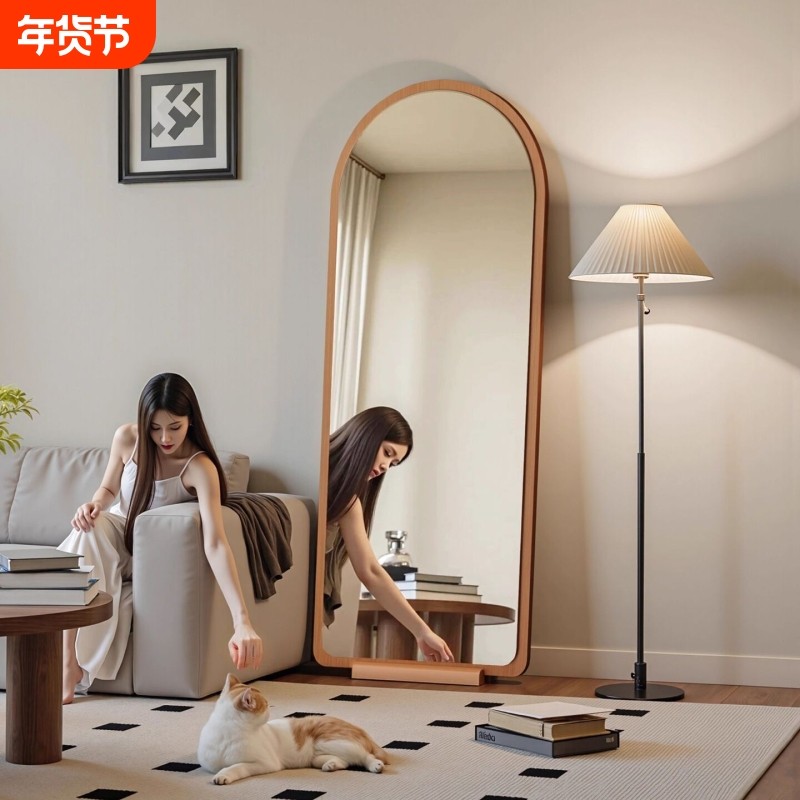 实木镜子全身镜落地镜家用壁挂上墙穿衣镜大镜子卧室玄关试衣镜子,住宅家具,穿衣镜,淘宝优惠券,粉丝福利购,淘宝优惠卷