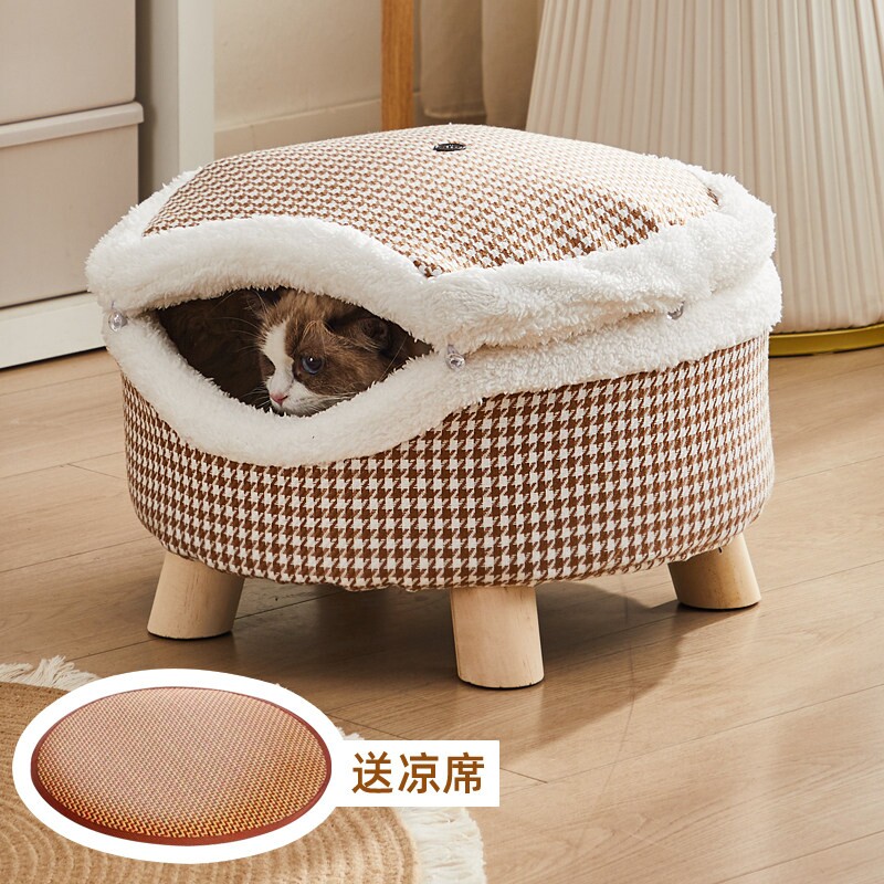 铜锣烧猫窝四季通用冬季保暖封闭式猫咪房子猫屋猫狗帐篷安全感
