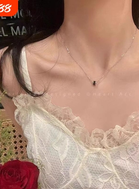 黑色小蛮腰项链女轻奢小众气质精致脖颈链2023年新款高级感锁骨链