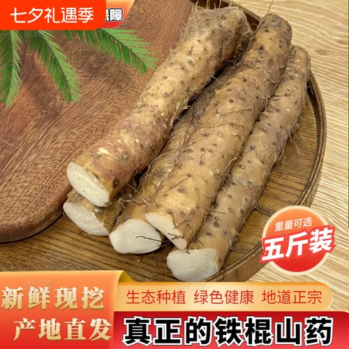 铁棍山药5斤产地直发非温县淮山药焦作正宗铁杆新鲜现挖软糯香甜