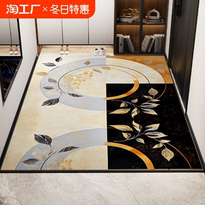 比利时绒地垫家用进门口垫入户门脚垫地毯防滑轻奢高级玄关可裁剪