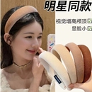 白色宽边发捆海绵压发卡高级感头箍头饰精致 高颅顶发箍女2024新款