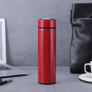 白色 红色 黑色 500ml 智能不锈钢保温杯商务杯