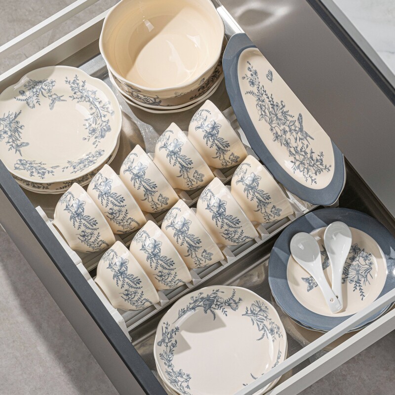 碗碟套装家用2026新款法式碗盘景德镇陶瓷餐具高级感新婚碗筷乔迁