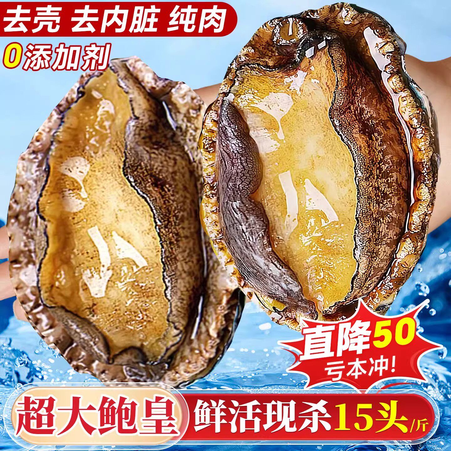鲍鱼肉鲜活冷冻新鲜特大小鲍鱼捞饭海鲜水产鱼商用粉丝蒜蓉营养图片
