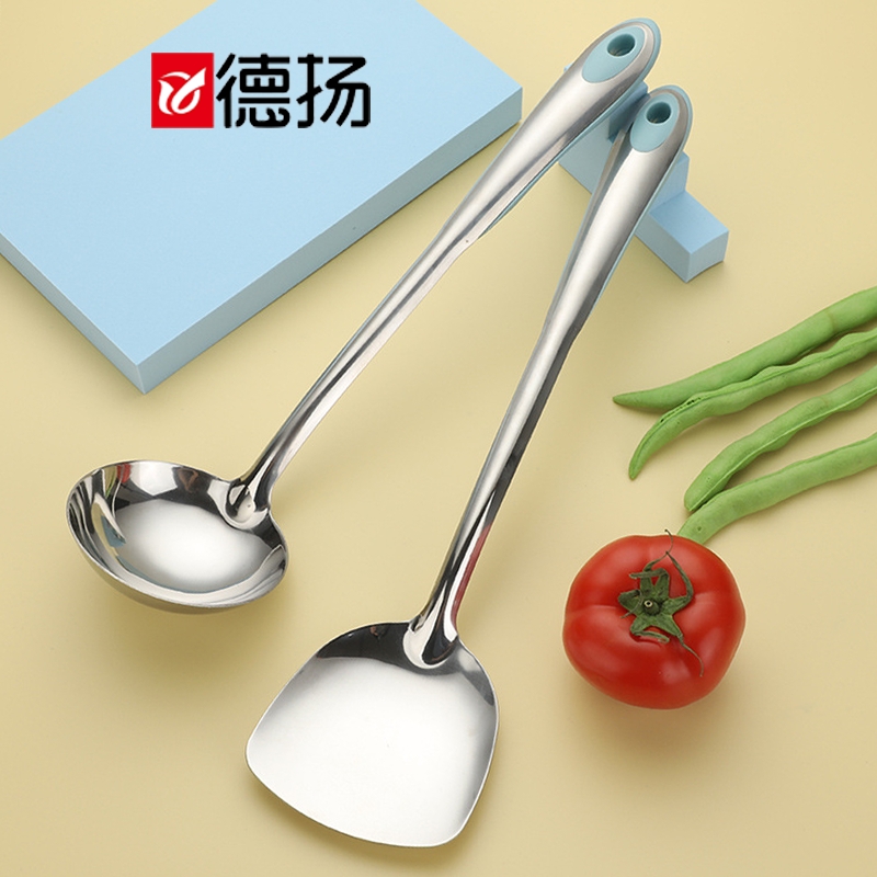 锅铲炒菜铲子家用不锈钢锅铲子勺子套装厨房炒菜用汤勺耐高温厨具