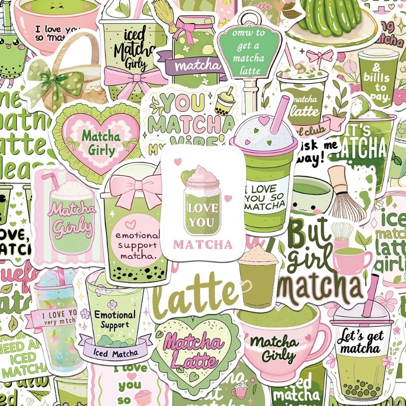 100张抹茶少女贴纸趣味ins风儿童装饰手账桌面手机壳笔记本,文具电教/文化用品/商务用品,贴纸/立体贴纸,淘宝优惠券,粉丝福利购,淘宝优惠卷
