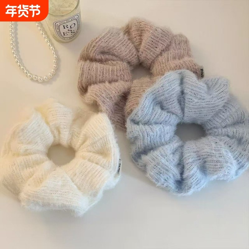 慵懒风针织毛线大肠发圈女秋冬高级感超大扎头发头绳发饰丝绒,饰品/流行首饰/时尚饰品新,发饰,淘宝优惠券,粉丝福利购,淘宝优惠卷