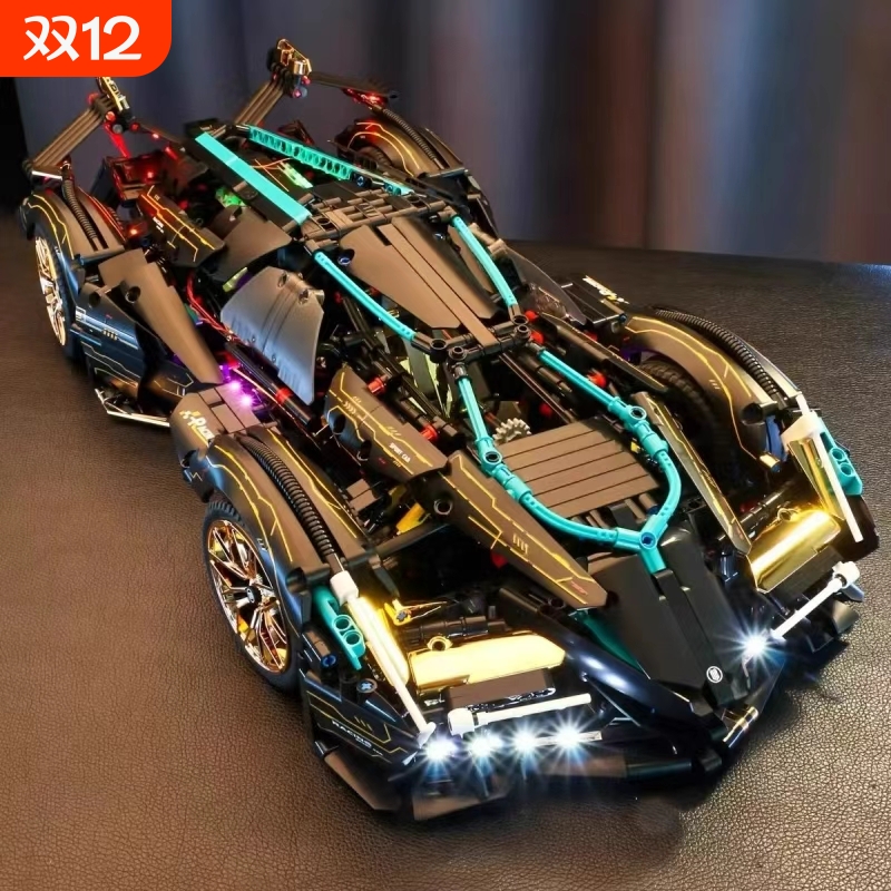 【爆款】积木跑车模型