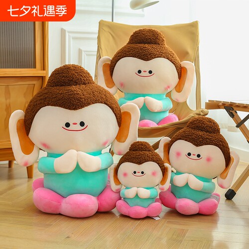 云冈石窟莲花佛小伴文创纪念品毛