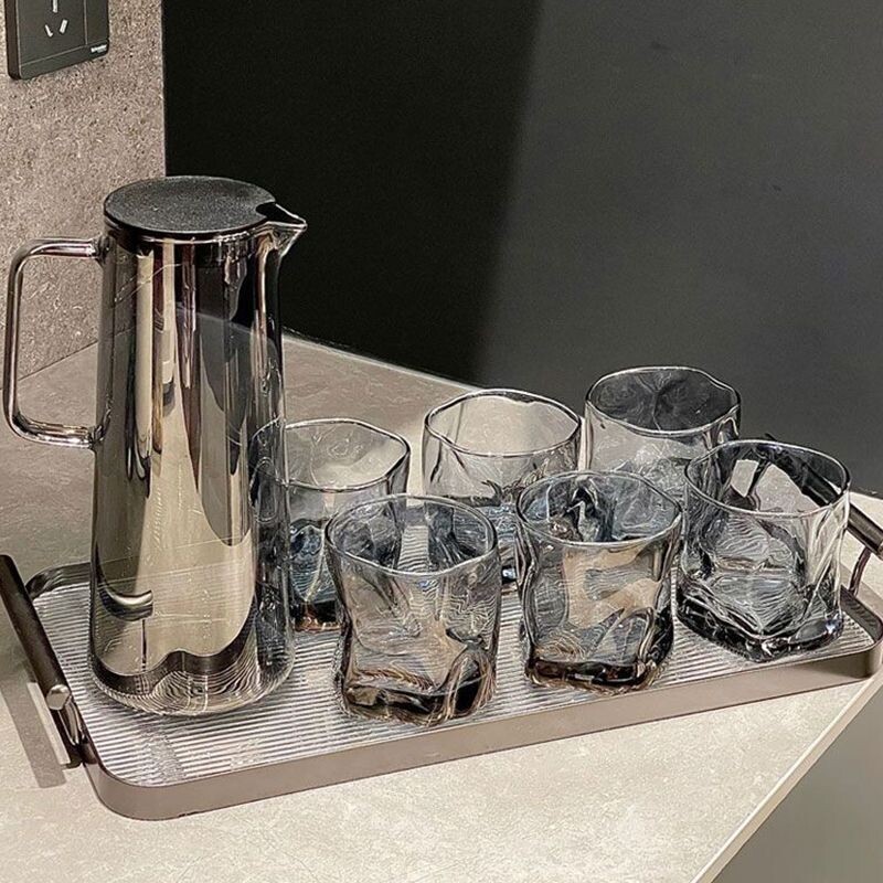 北欧风家用冷水壶套装玻璃客厅喝水杯子套杯组合家用茶杯多规格