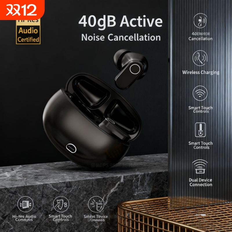 蓝牙耳机学生HIFI音质无线降噪高端入耳式超长续航2025新款