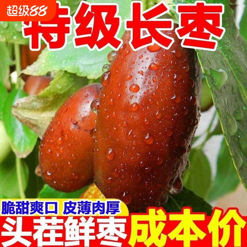 礼盒彩箱装宁夏灵武长枣新鲜水果脆甜孕妇红枣子大果当季冬枣现摘