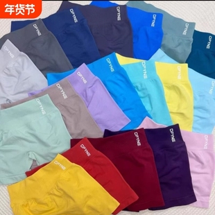 健身DFYNE系列夏高弹力收腹瑜伽透气蜜桃臀外穿骑行跑步三分短裤