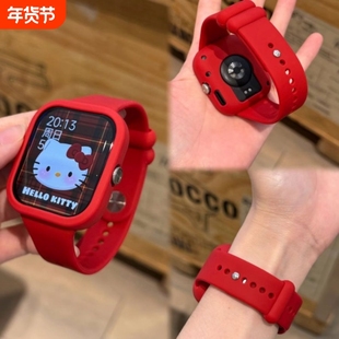 适用红米watch6表带多巴胺硅胶一体式腕带watch5/4硅胶保护壳redmi男女看替换智能运动配件官方同款