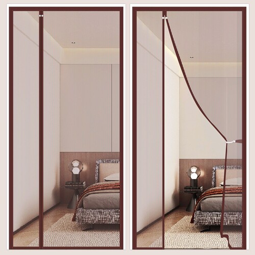 侧开全磁条魔术贴防蚊门帘