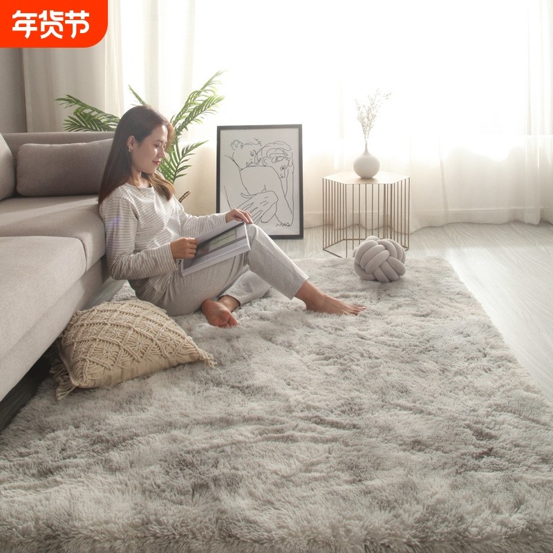 地毯卧室满铺北欧ins客厅茶几床边房间床下毛绒网红毛毯地垫