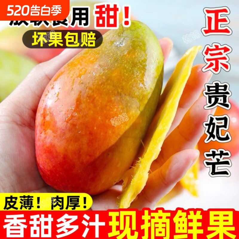 海南贵妃芒4.5斤装新鲜芒果包邮现摘现发当季热带水果核小鲜果